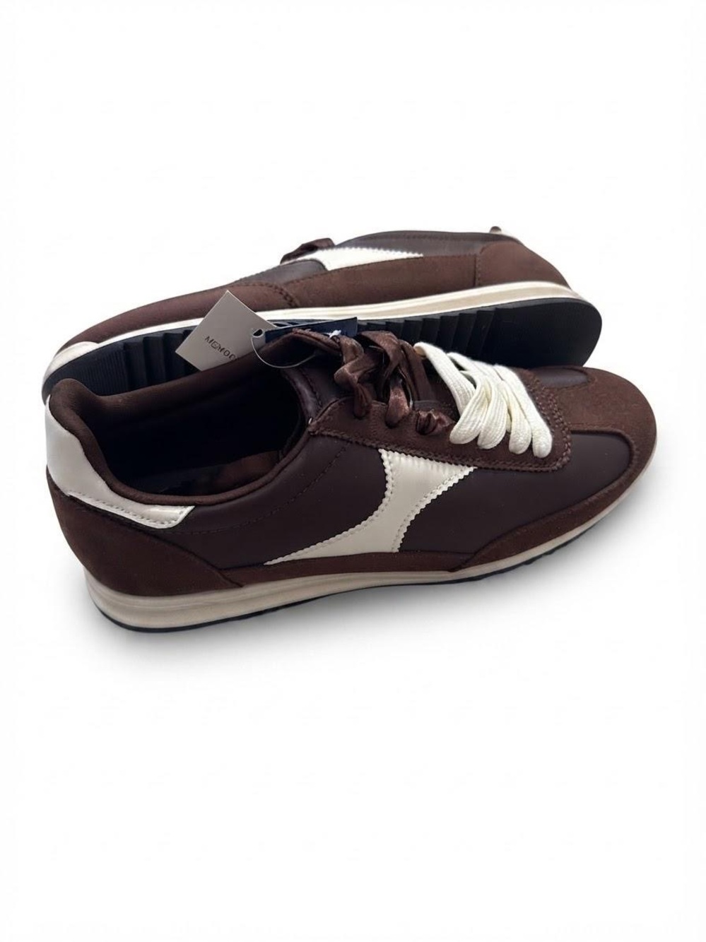 Men's Brown Athletic Sneakers with White Accents